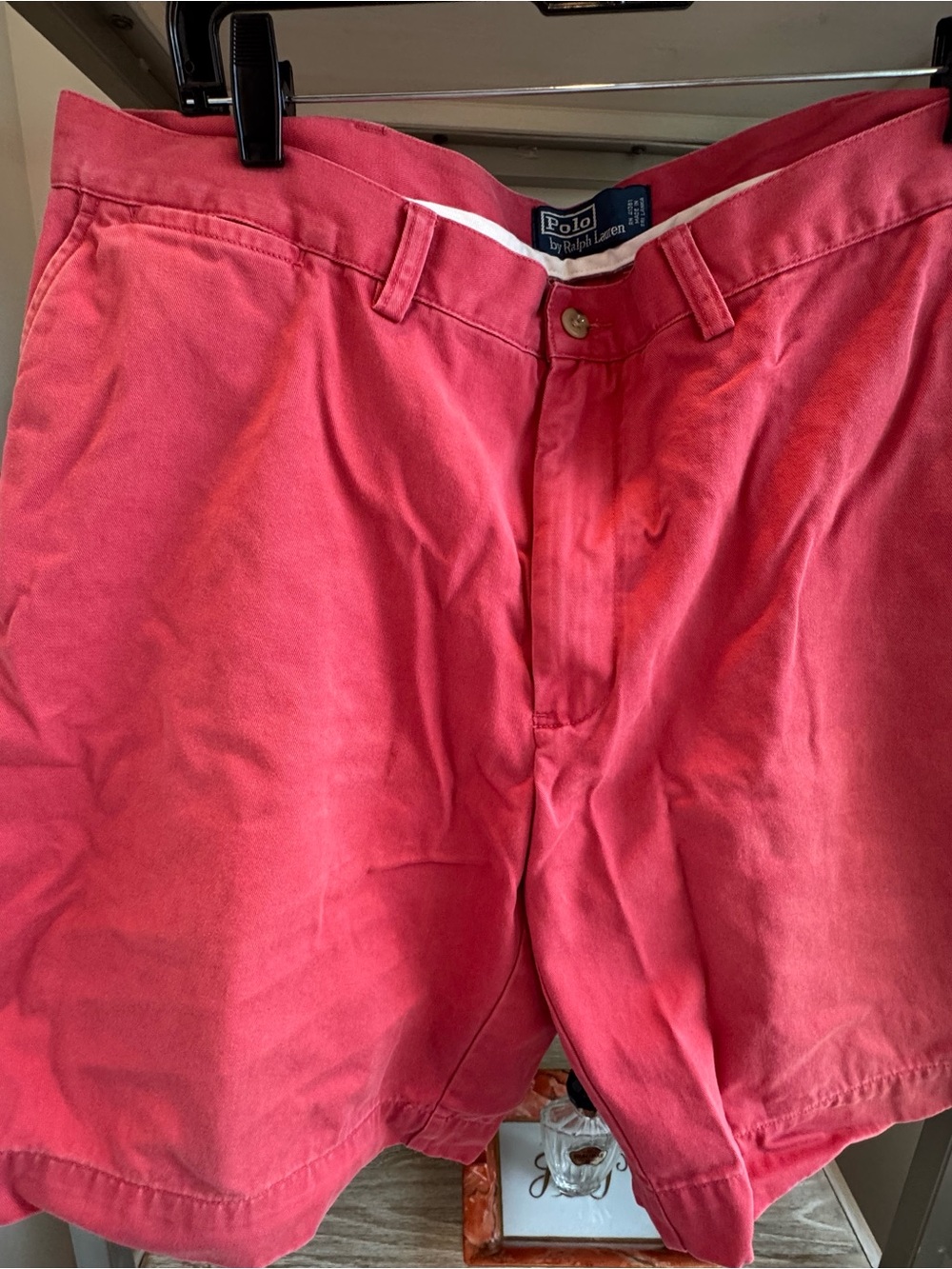 Polo by Ralph Lauren Coral-Red Flat Front Men’s Shorts